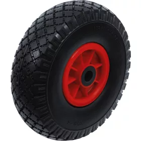   BGS DIY Tömör PU kerék kézikocsikhoz, piros-fekete, 260 mm (BGS 80650)