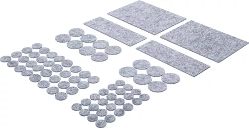 BGS DIY Filc alátét készlet | szürke-melírozott | 80 darabos (80702)