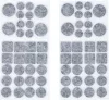 BGS DIY Filc alátét készlet | szürke cirkás | 64 darabos (BGS 80703)