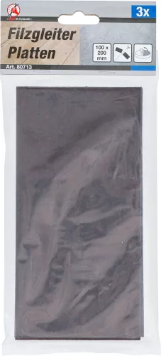 BGS DIY Filc alátét készlet | szögletes | barna | 100 x 200 mm | 3 darabos (BGS 80713)