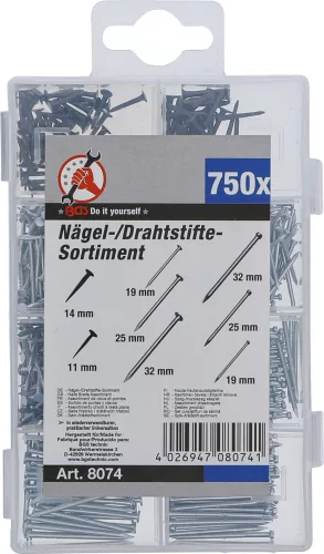 BGS DIY 750 részes szeg készlet (BGS 8074)