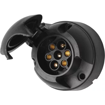   BGS DIY Utánfutó csatlakozó aljzat záró fedéllel, 7 polusú (BGS 80752)