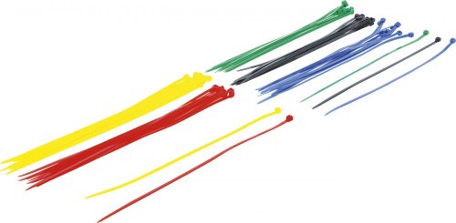 BGS DIY Kábelkötegelő készlet | színes | 4,8 x 300 mm | 50 db. (BGS 80771)