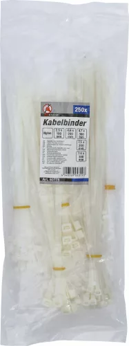 BGS DIY Kábelkötegelő, 250 db, különböző méretek (BGS 80778)
