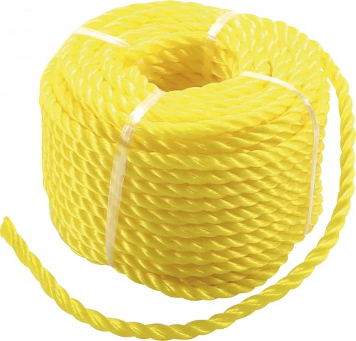 BGS DIY Fonott sárga kötél, max. teherbírás 65 kg, 20m x 6 mm (BGS 80805)