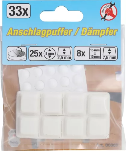 BGS DIY Rugalmas ütköző készlet bútorokhoz, 33 részes (BGS 80869)