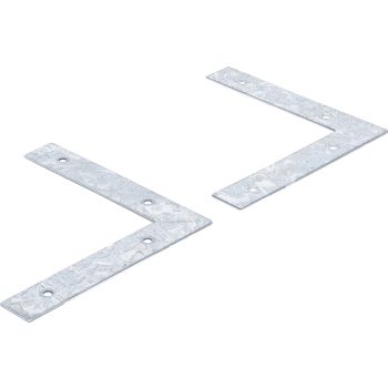  BGS DIY 2 db L-alakú lapos vas konzol 150x150x2 mm (BGS 80925)
