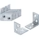 BGS DIY 12 db acél sarok konzol szett 25x25x15 mm (BGS 80943)