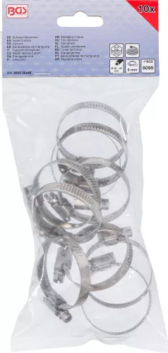 BGS technic Inox csőbilincs, 30x45 mm, 10 darab (BGS 8095-30x45)