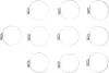 BGS technic Inox csőbilincs, 50x70 mm, 10 darab (BGS 8095-50x70)