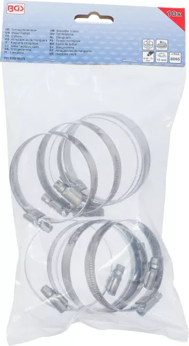 BGS technic Inox csőbilincs, 50x70 mm, 10 darab (BGS 8095-50x70)