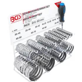 BGS technic Inox csőbilincs készlet 111 részes (BGS 8095)