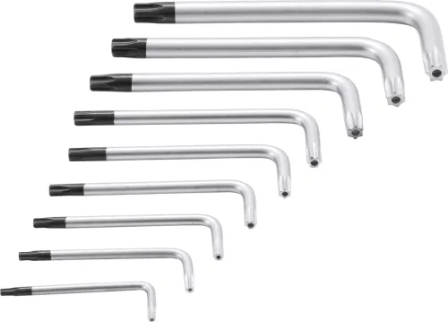 BGS technic 9 részes biztonsági Torx kulcs készlet, fúrt, T10-T50 (BGS 809)