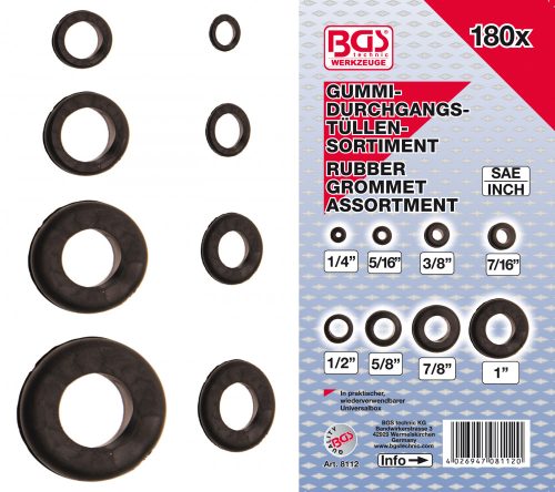 BGS technic SAE gumi tömítőgyűrű készlet 180 részes (BGS 8112)