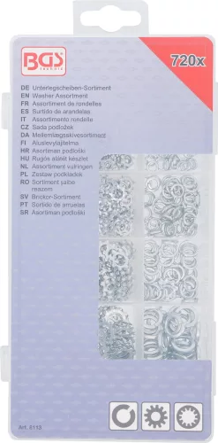 BGS technic Csavaralátét készlet 720 részes (BGS 8113)
