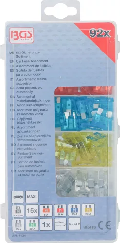 BGS technic Autós biztosíték készlet 92 részes (BGS 8124)