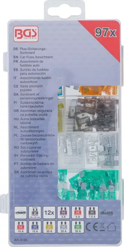 BGS technic Gépjármű biztosíték készlet96 részes (BGS 8126)