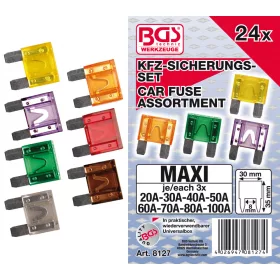   BGS technic Személyautó késes biztosíték készlet 24 db-os (BGS 8127)