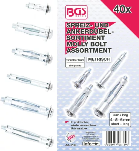 BGS technic Molly csavar készlet 40 részes (BGS 8139)