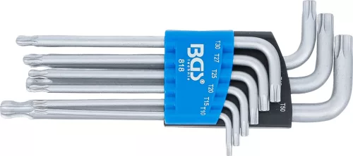 BGS technic Torx készlet " L " profil | T-Star  gömbfejjel T10 - T50 | 9 db. (BGS 818)