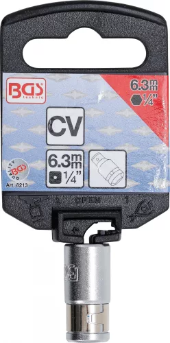 BGS technic 1/4" adaptor biztosító gömbbel 1/4" Bithez (BGS 8213)