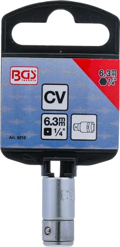 BGS technic 1/4" adaptor biztosító gömbbel 1/4" Bithez (BGS 8213)