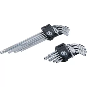   BGS DIY Torx+Imbusz készlet " L" profil | hosszú | T-Star (Torxhoz) T10 - T50 / Belső hatszög 1,5 - 10 mm | 18 db. (BGS 822)