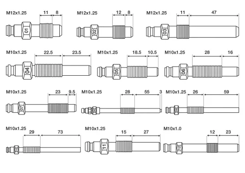 BGS technic Benzin és Diesel kompresszió mérő készlet (BGS 8400)