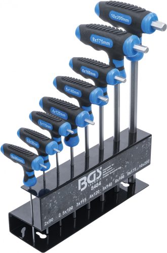 BGS technic T fogós, Imbuszkulcs készlet 8 részes 2-10mm (BGS 8484)