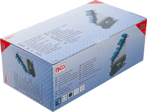 BGS technic T fogós, Imbuszkulcs készlet 8 részes 2-10mm (BGS 8484)