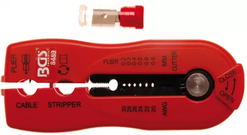 BGS technic Kábelcsupaszító fogó 2 az 1 ben 0,2-0,8 mm-ig (BGS 8489)