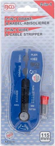 BGS technic Kábelcsupaszító fogó 2 az 1 ben 0,8-2,6 mm-ig (BGS 8490)