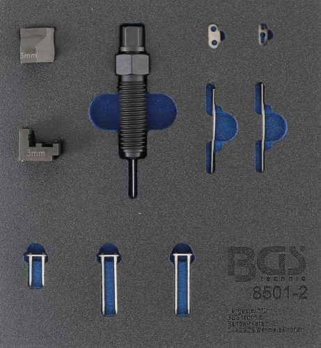 BGS technic Kiegészítő készlet a BGS 8501 vezérműlánc szegecselő szerszámhoz, 3 mm-es lánc csapokhoz használható (BGS 8501-2)