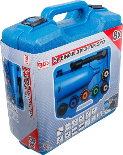 BGS technic Műanyag olajtölcsér adapter készlettel (BGS 8505-1)