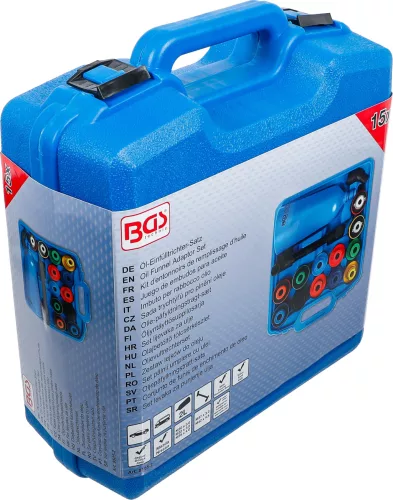 BGS technic 15 részes olajbetöltő tölcsérkészlet | műanyag (BGS 8505-2)