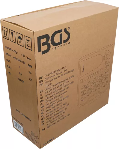 BGS technic 15 részes olajbetöltő tölcsérkészlet | műanyag (BGS 8505-2)