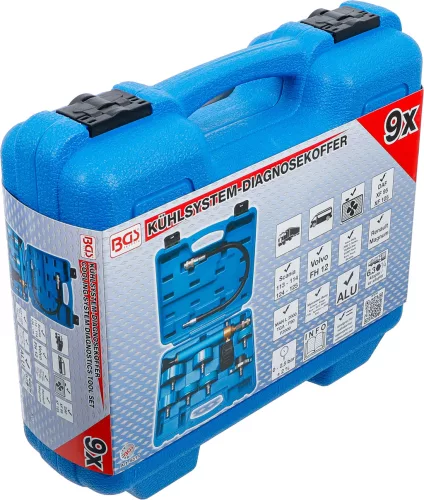 BGS technic 9 részes teherautó hűtőrendszer tesztelő készlet (BGS 8514)