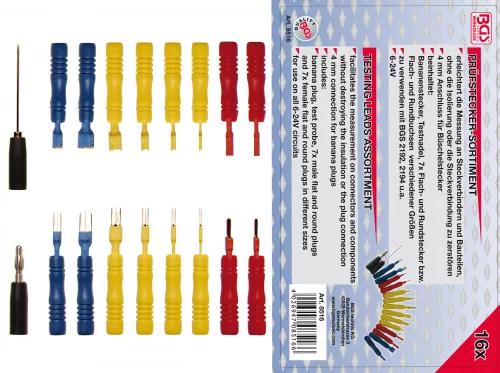 BGS technic Csatlakozó tesztelő készlet 16 részes (BGS 8516)
