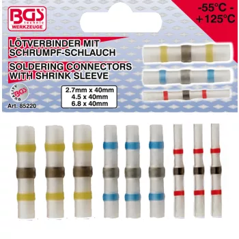   BGS technic 9 részes zsugorcsöves csatlakozó készlet, forrasztáshoz (BGS 85220)