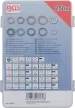 BGS technic Tömítőgyűrű-készlet | Vörösréz, Aluminium, Nejlon | 250 darabos (85225)