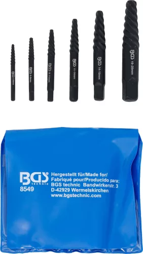BGS technic Sérült Imbusz és Torx fejű csavar kihajtó készlet, 6 db-os (BGS 8549)