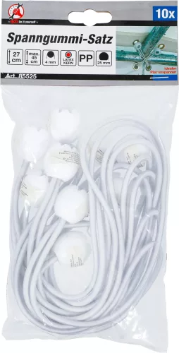 BGS DIY Szorítógumi-készlet | golyóval | 27 cm | 10 darabos (BGS 85525)