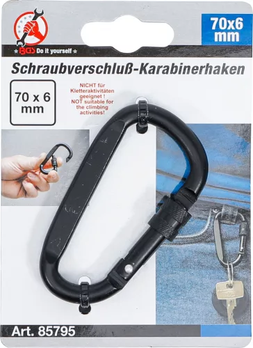 BGS DIY Csavaros karabiner, 70 x 6 mm (BGS 85795)