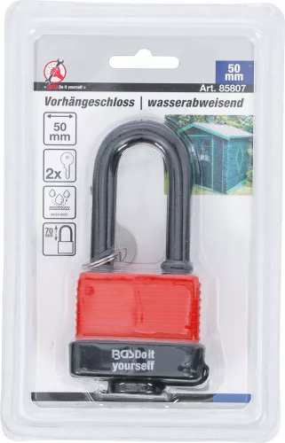 BGS DIY Lakat, magas kengyel, 50 mm, vízálló (85807)