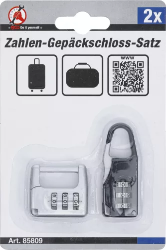 BGS DIY 2 részes számzáras bőrönd lakat készlet (BGS 85809)