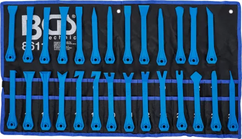 BGS technic 27 darabos díszítőelem, műanyag patent és panel eltávolító, valamint kaparó készlet (BGS 8611)