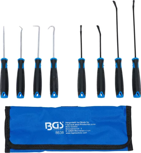 BGS technic Kampókészlet egyenes és lekerekített hegyekkel | 8 db. (BGS 8638)