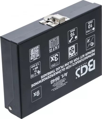 BGS technic Izzítógyertya menetjavító készlet, M9x1.0 (BGS 8648)