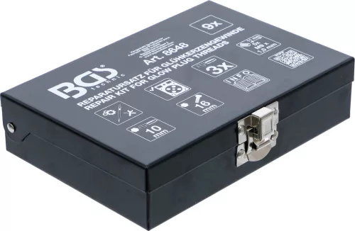 BGS technic Izzítógyertya menetjavító készlet, M9x1.0 (BGS 8648)