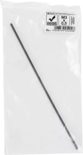 BGS technic Kihúzó orsó izzító gyertya elektródához | a BGS 8698 törött izzítógyertya eltávolító készlethez | M3 x 0,5 x 100 mm (BGS 8698-7)